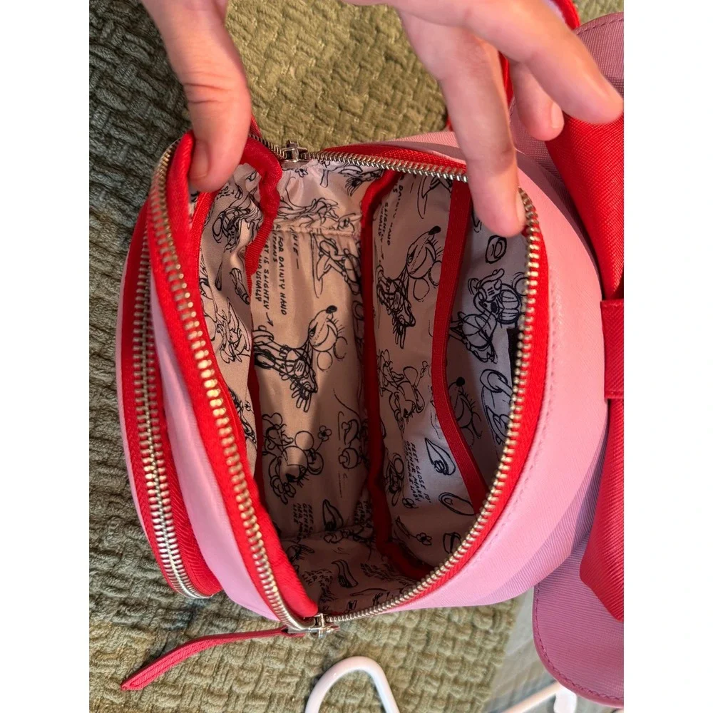 Freshly Picked Disney Minnie Mouse Pink Red Bow Crossbody Bag Ears FP Belt Bag